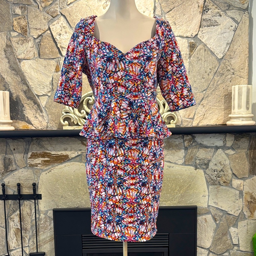 Kardashian Kollection Multicolor Abstract Dress